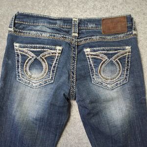 Big Star Jenae Skinny Jeans Womens 26 Measures 28x30 Medium Blue Denim Stretch